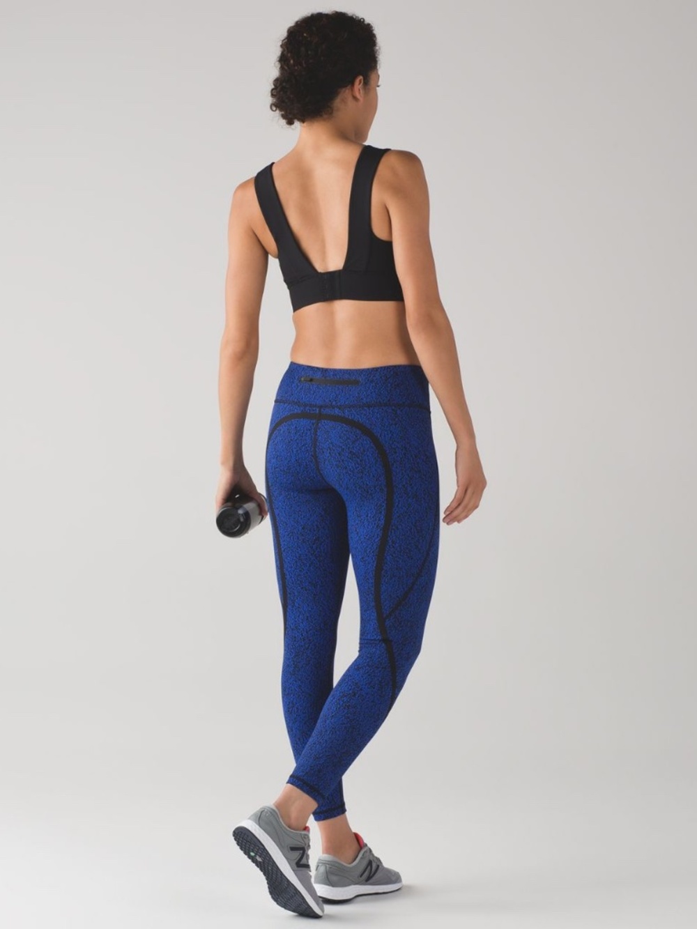 Lululemon On Track Tight | Circuit Cerulean Blue Black/Black | Size 6